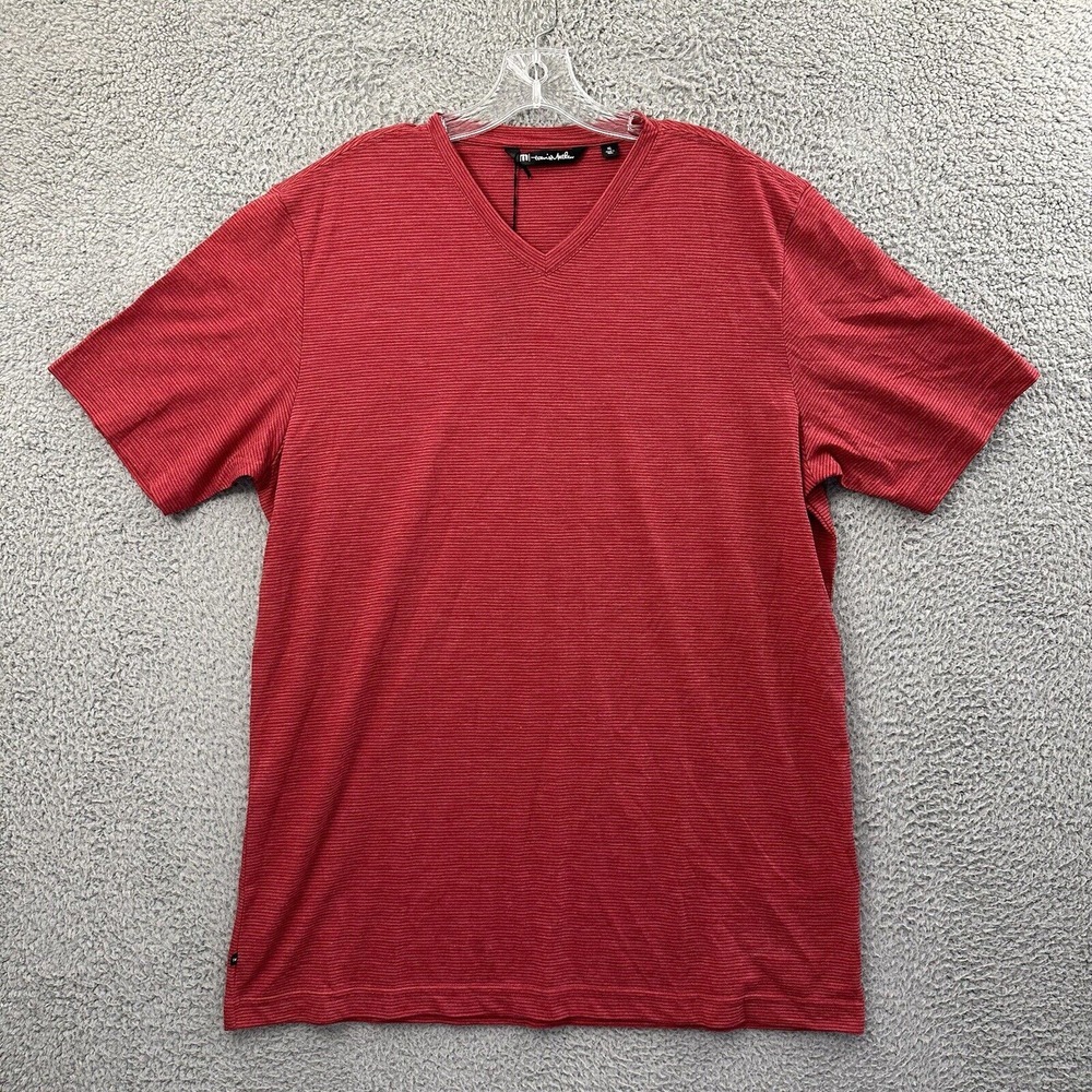 Travis Mathew Trumbull V Neck T Shirt Short Sleeve Preppy Pima Cotton Men's XL